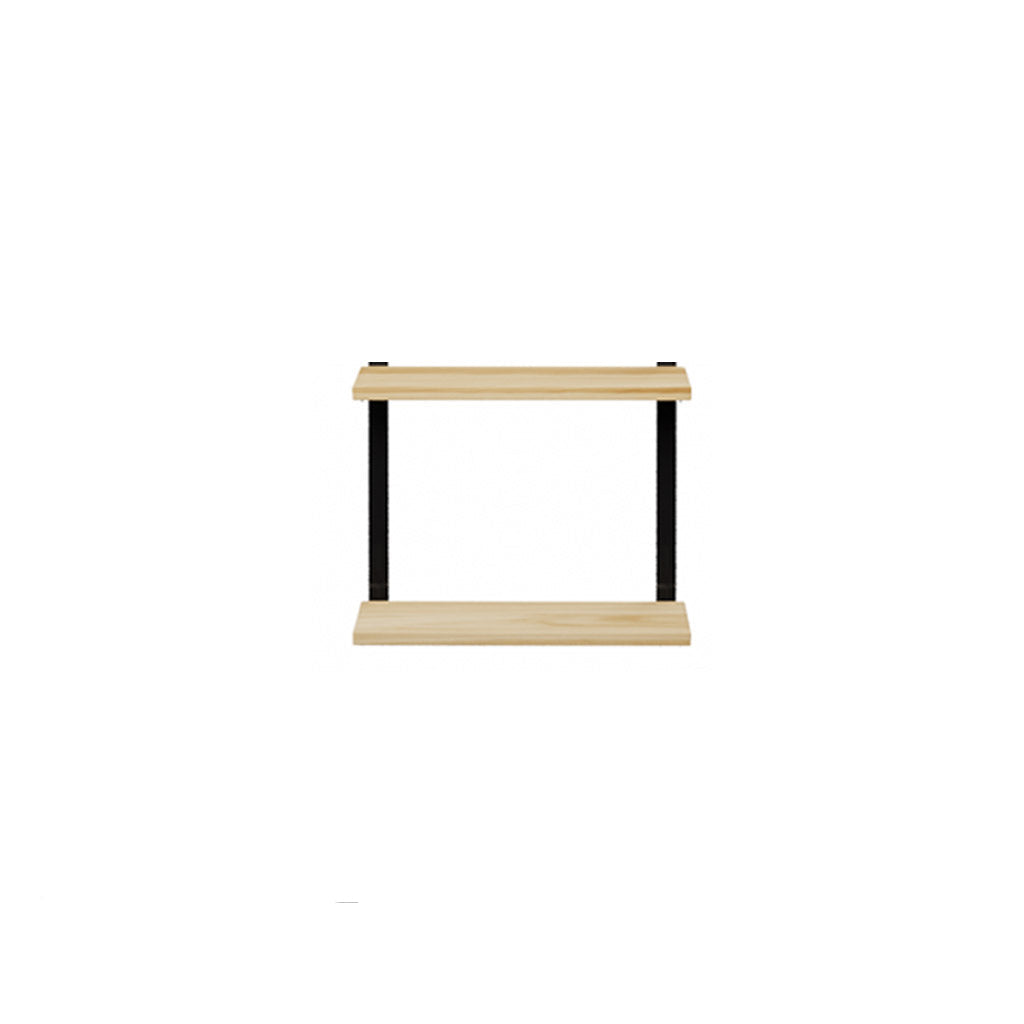 2 tier floating wall shelves with heavy duty brackets by vault furniture. 24"x19.5"