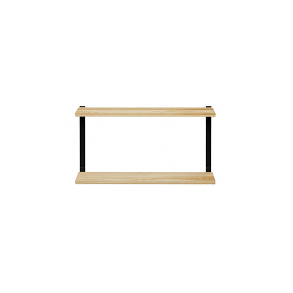 2 tier floating wall shelves with heavy duty brackets by vault furniture. 36"x19.5"