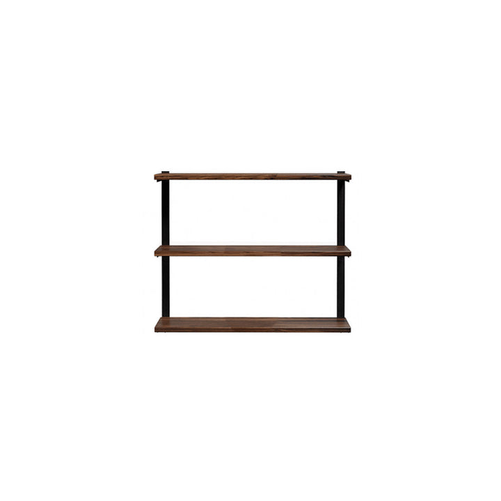 3 tier wall shelving black walnut black brackets by Vault Furniture. 36"x30"