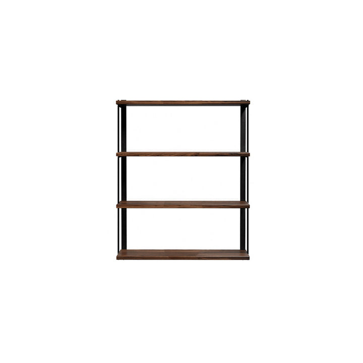 Wall Mounted Shelving: 4 Shelf Unit with Bookends 44" H