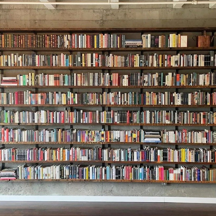 Wall Mounted Shelving: 6 Shelf Unit with Bookends 89.5"H