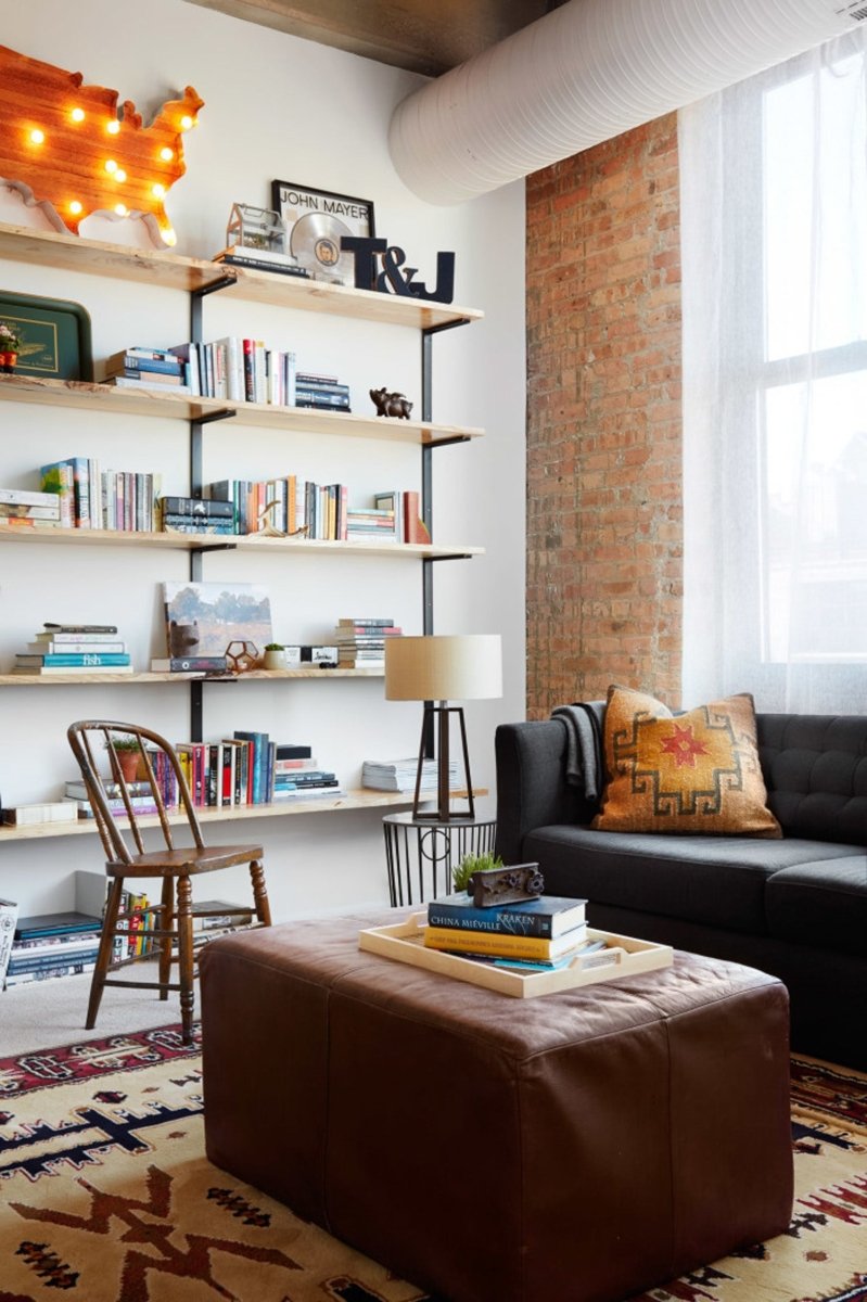 Wall Mounted Shelving: 6 Shelf Unit 72"H