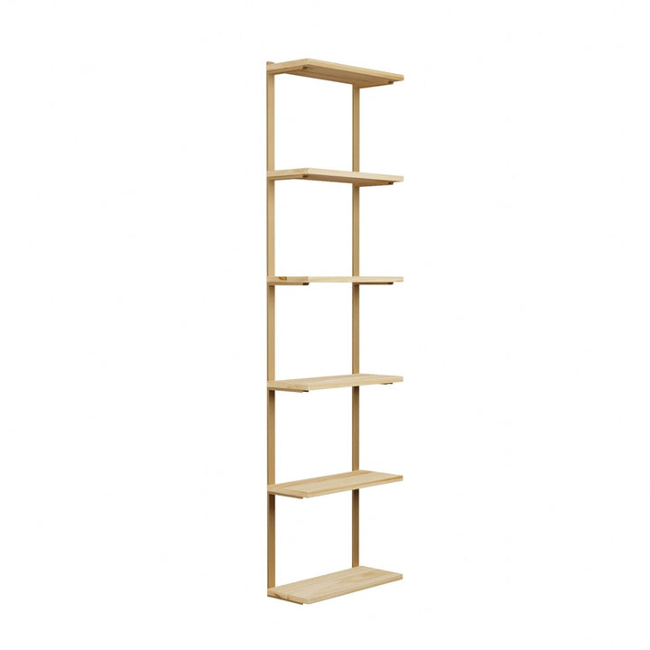 Wall Mounted Shelving: 6 Shelf Unit 89.5"H