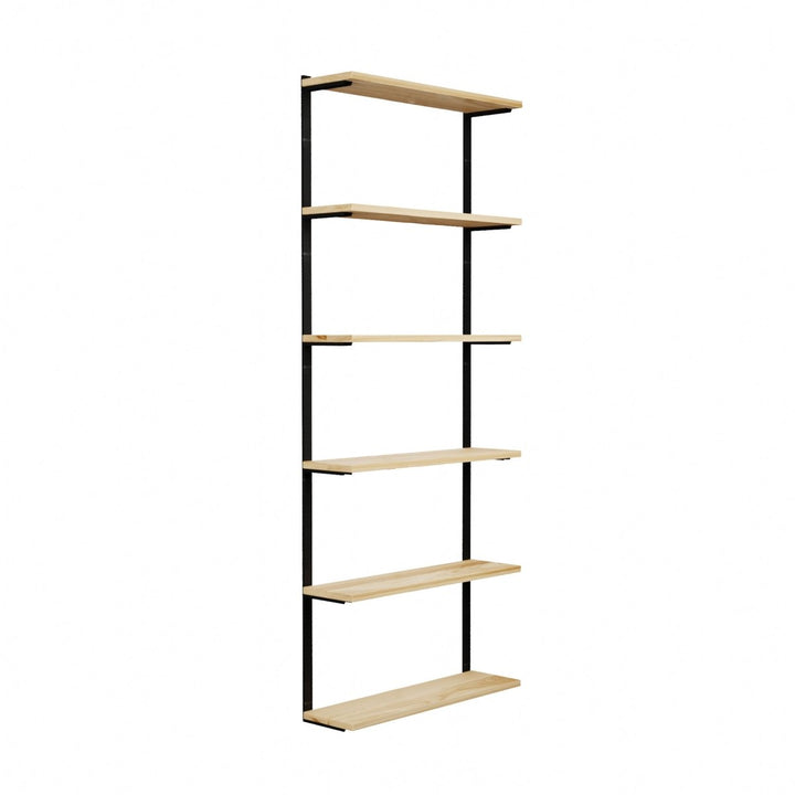 Wall Mounted Shelving: 6 Shelf Unit 89.5"H