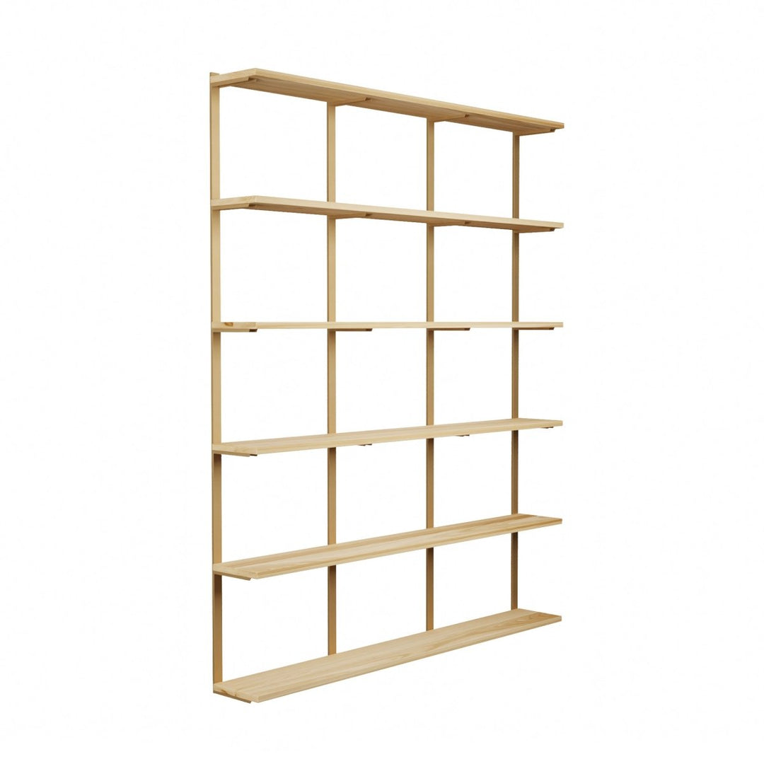 Wall Mounted Shelving: 6 Shelf Unit 89.5"H