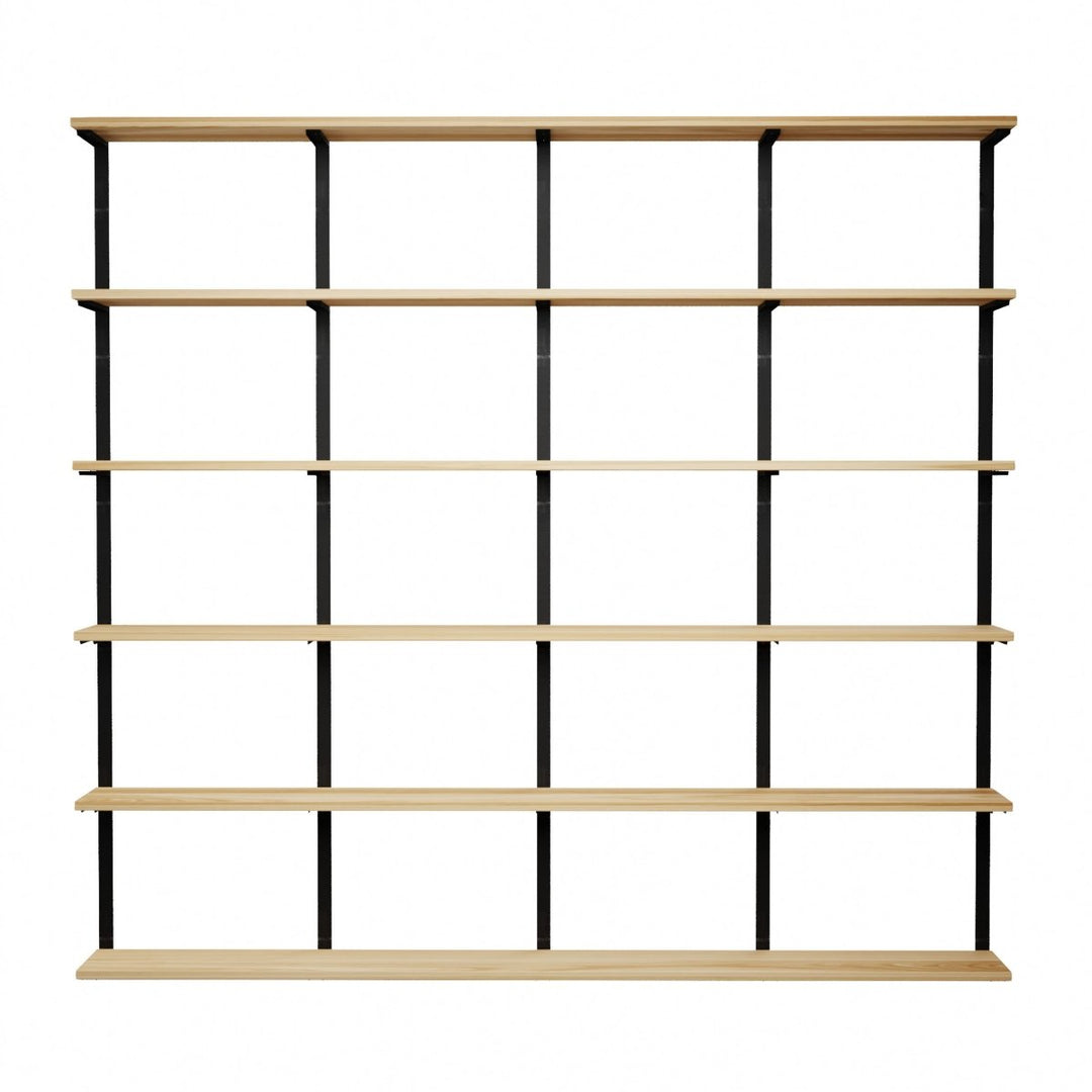 Wall Mounted Shelving: 6 Shelf Unit 89.5"H