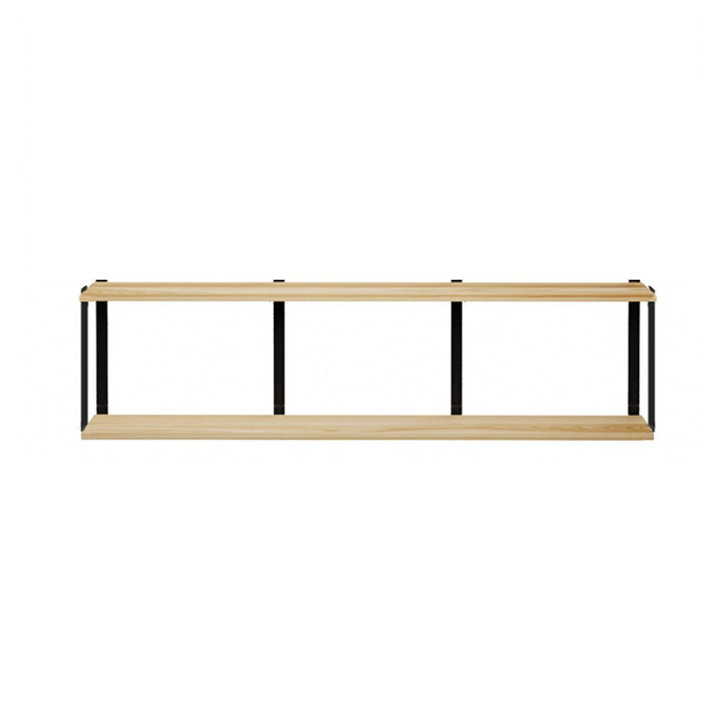 2 tier floating wall shelves with heavy duty brackets by vault furniture. 72"x19.5"