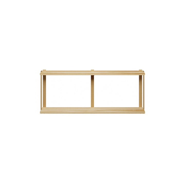 2 tier bookshelves handmade in USA with ash and heavy duty steel shelf brackets. 48"x19.5"
