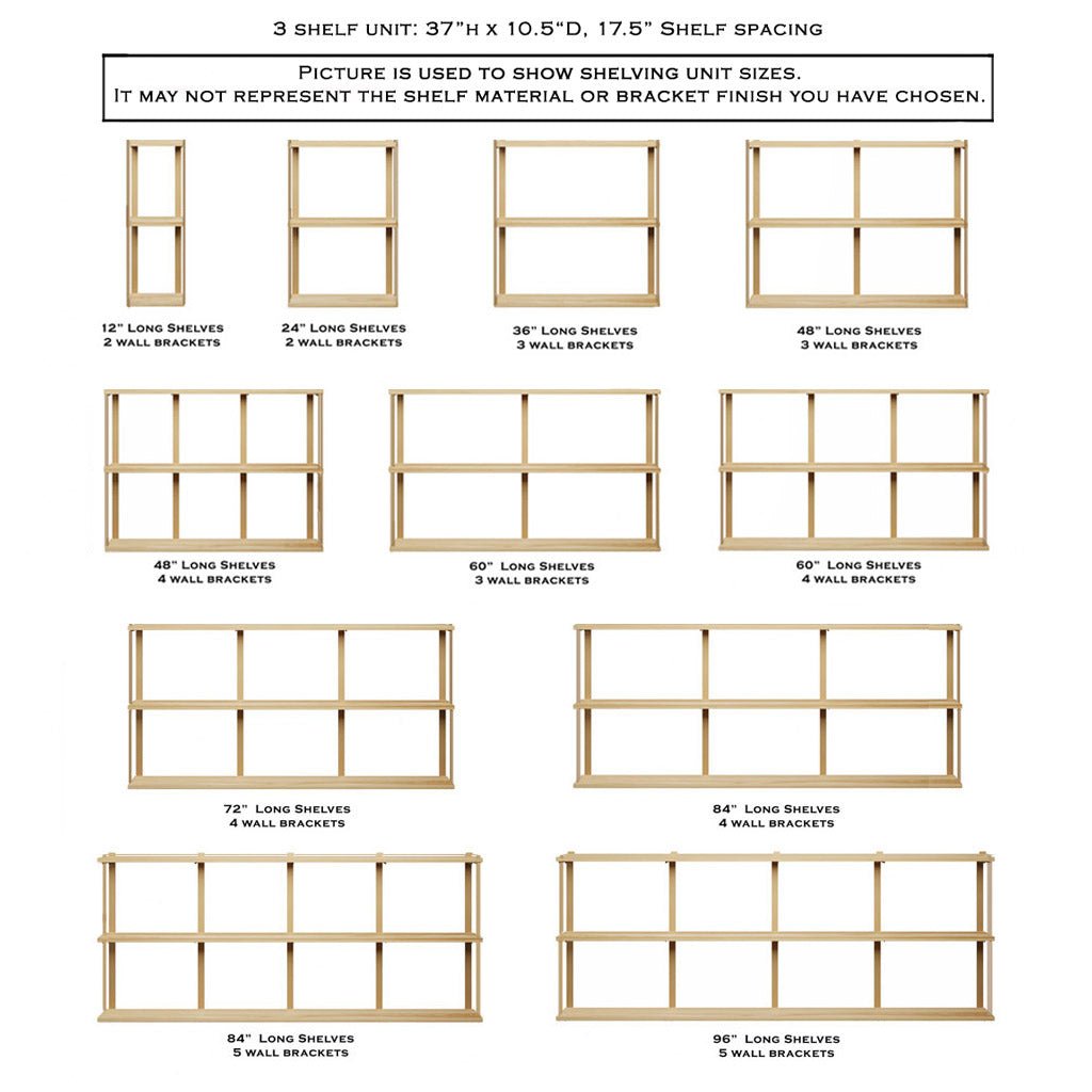 3 tier floating wall bookshelf sizes by vault furniture