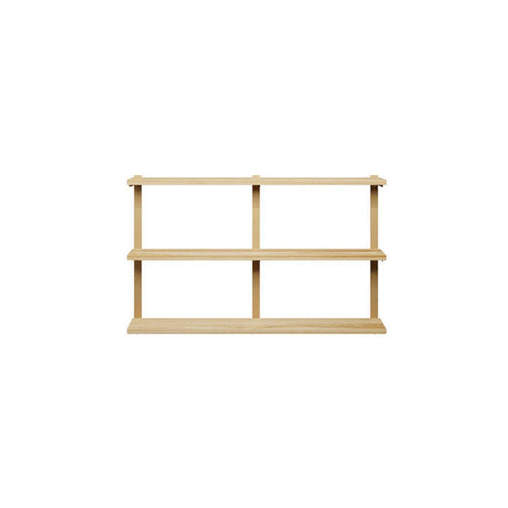3 tier shelving unit ash with brass brackets by Vault Furniture. 48"x30"