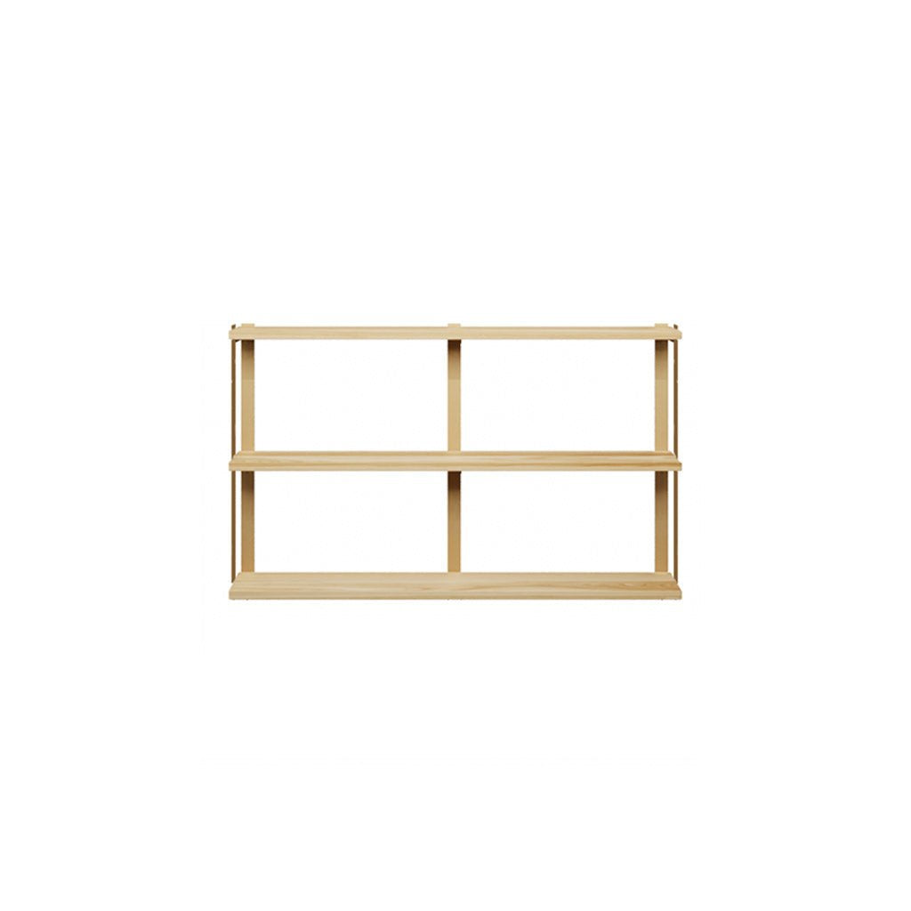3 tier bookshelf in ash and brass by Vault Furniture. 48"x30"