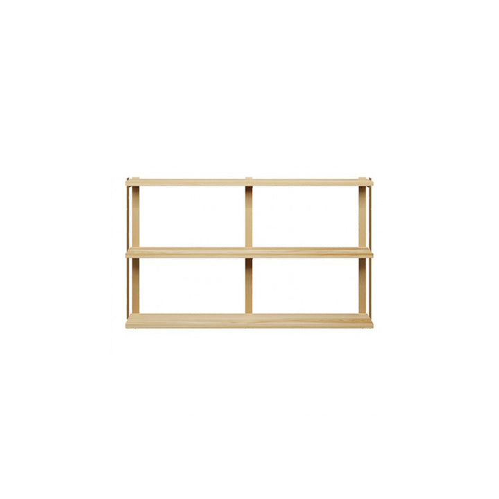 3 tier bookshelf in ash and brass by Vault Furniture. 48"x30"