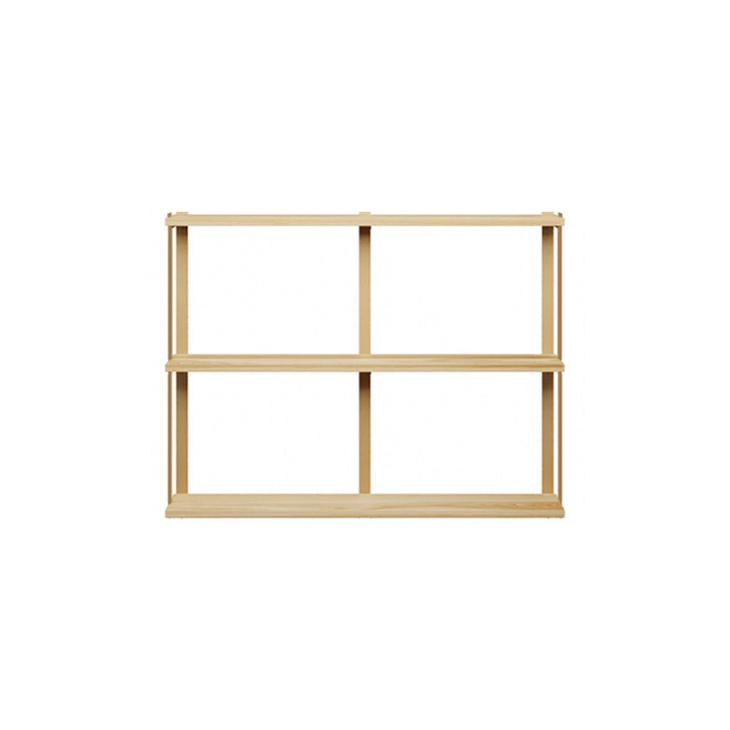 3 tier wood shelves with bookend brackets for wall mounting by Vault Furniture. 48"x37"