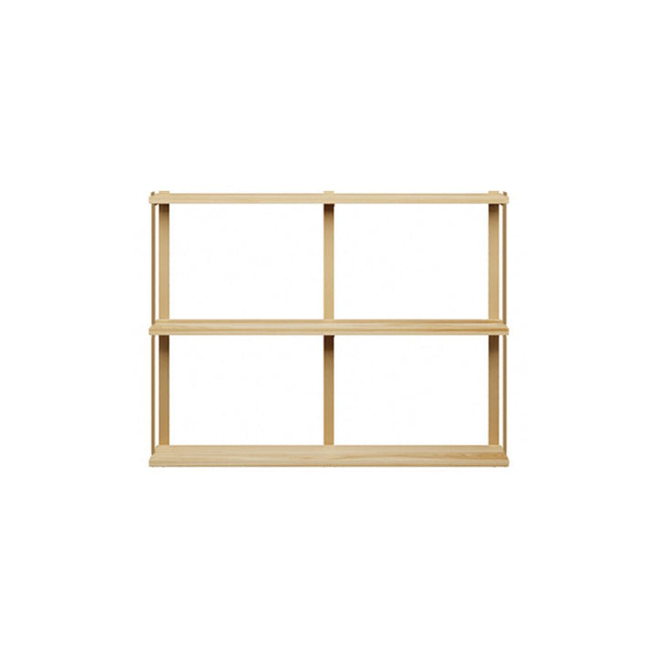 3 tier wood shelves with bookend brackets for wall mounting by Vault Furniture. 48"x37"