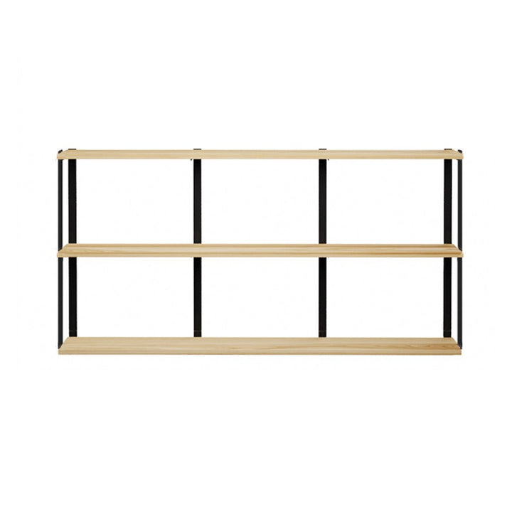3 tier floating wall shelves for book storage by Vault Furniture. 72"x37"