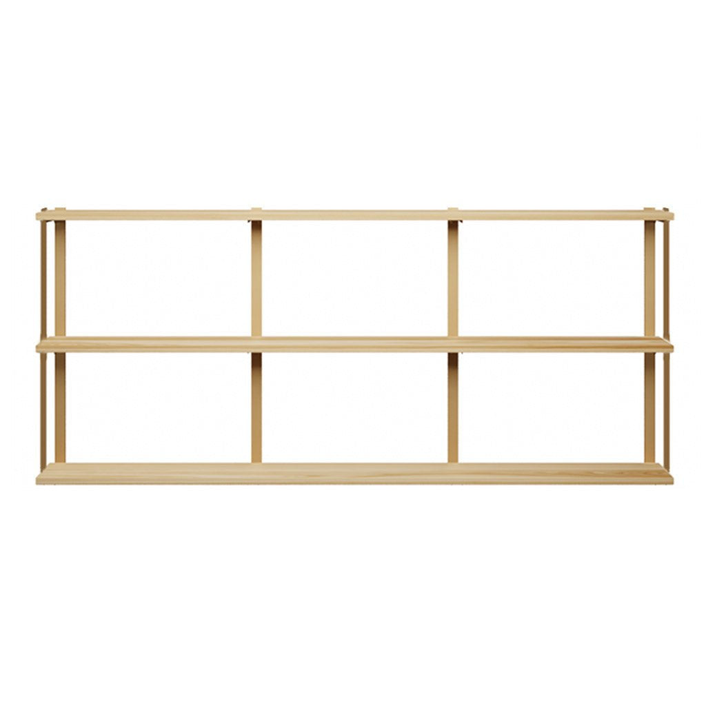 3 tier floating wall shelves for book storage by Vault Furniture. 84"x37"
