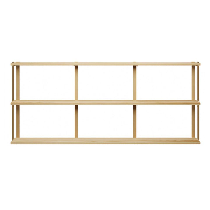 3 tier floating wall shelves for book storage by Vault Furniture. 84"x37"