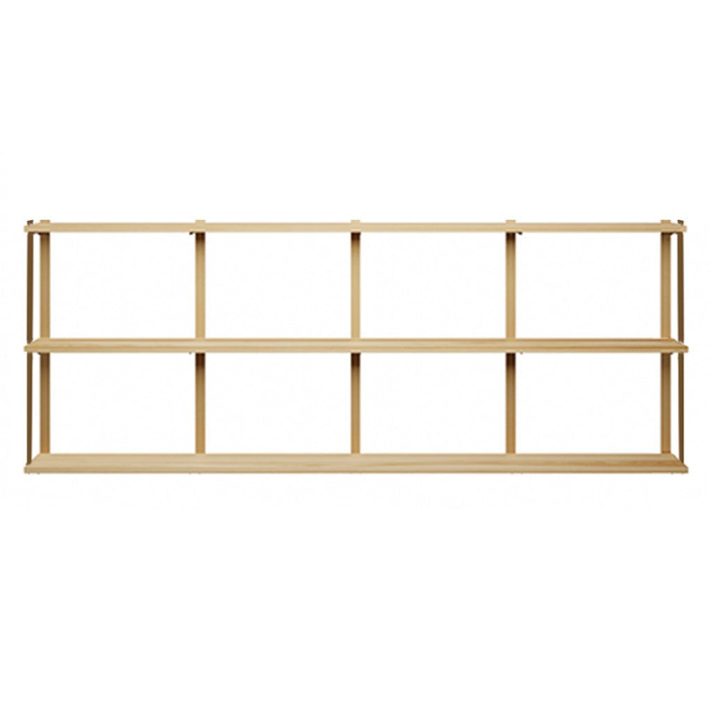 3 tier floating wall shelves for book storage by Vault Furniture. 96"x37"