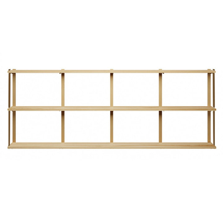 3 tier floating wall shelves for book storage by Vault Furniture. 96"x37"