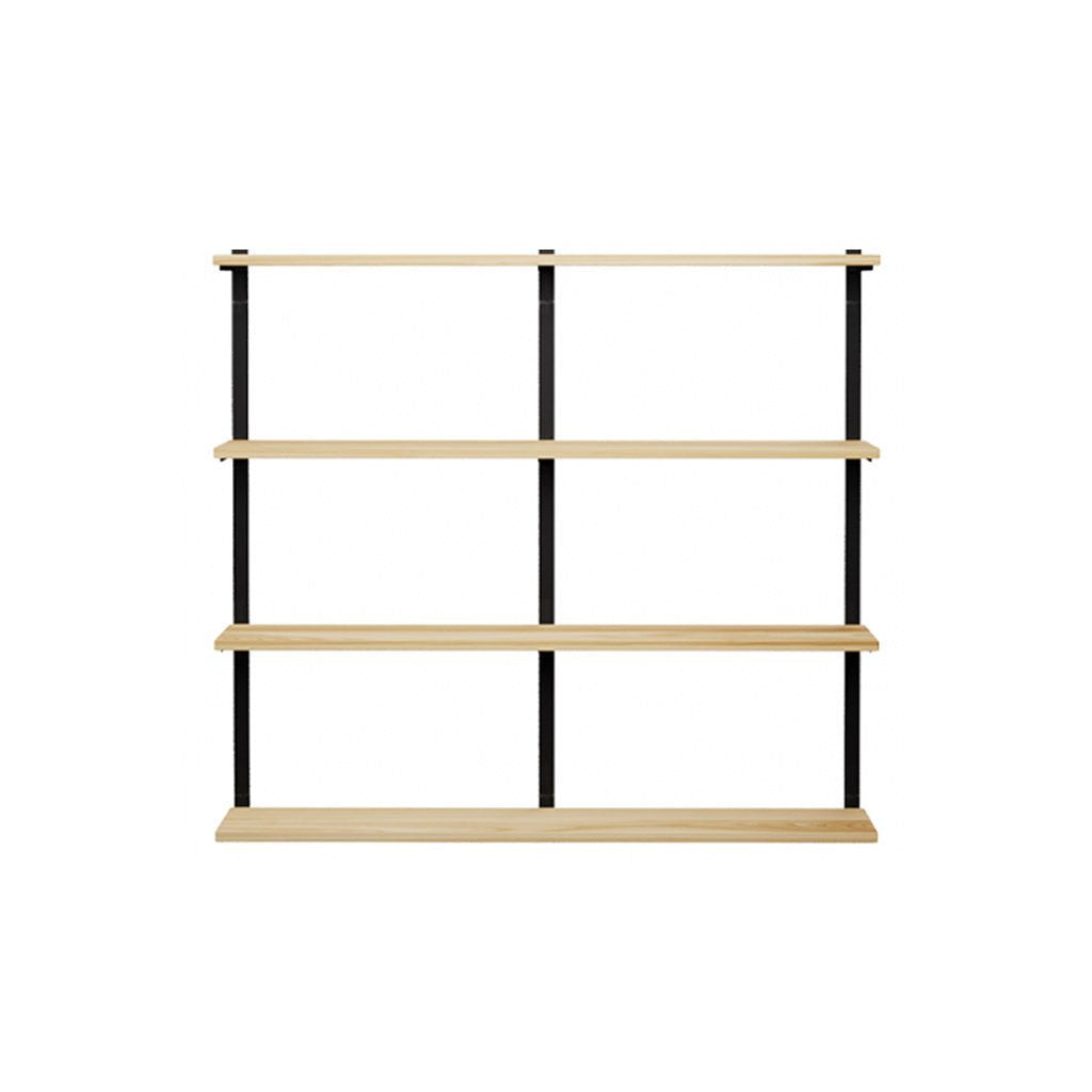 heavy duty 4 tier shelves with 3 wall mount shelf brackets by Vault Furniture. 60"x54.5"