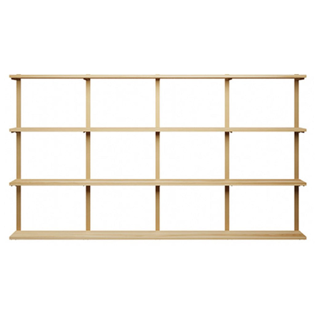 heavy duty 4 tier bookshelves with 5 wall mount shelf brackets by Vault Furniture. 96"x54.5"