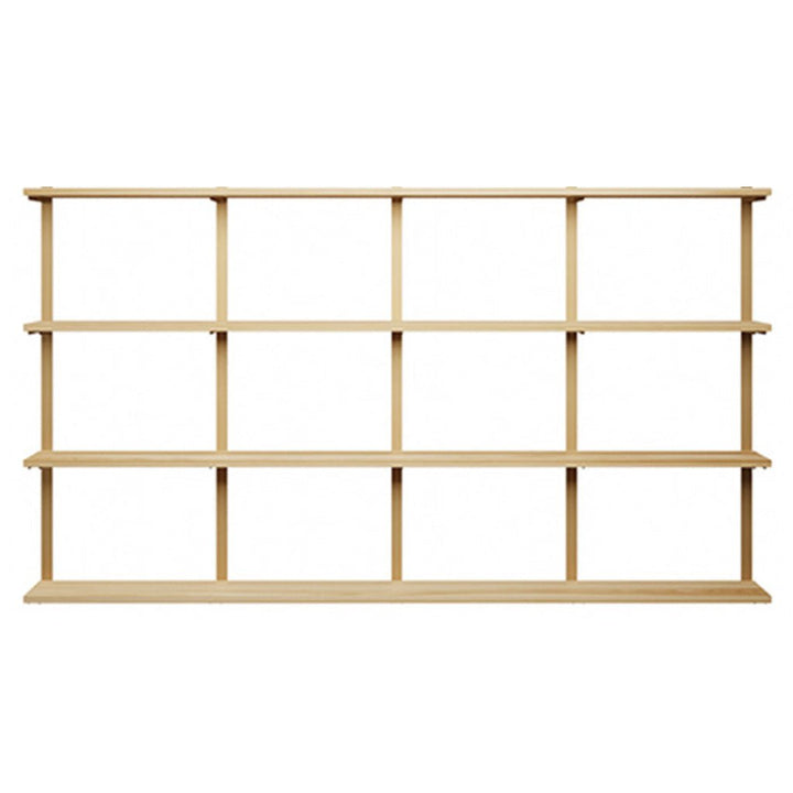 heavy duty 4 tier bookshelves with 5 wall mount shelf brackets by Vault Furniture. 96"x54.5"