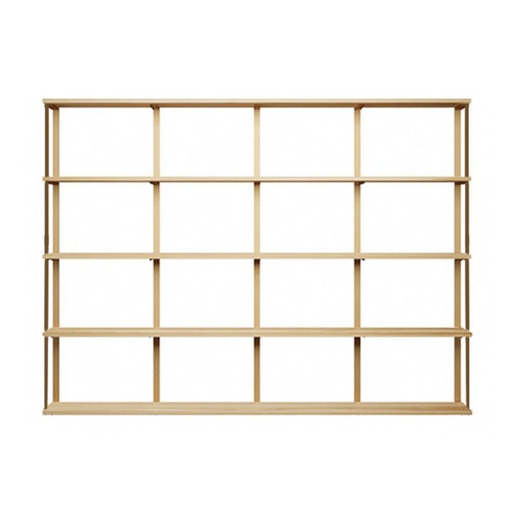 5 tier floating wall shelves with bookend detail by vault furniture
