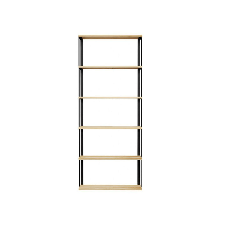 6 tier wall shelves with bookend brackets. 36"L x 89.5" by Vault Furniture