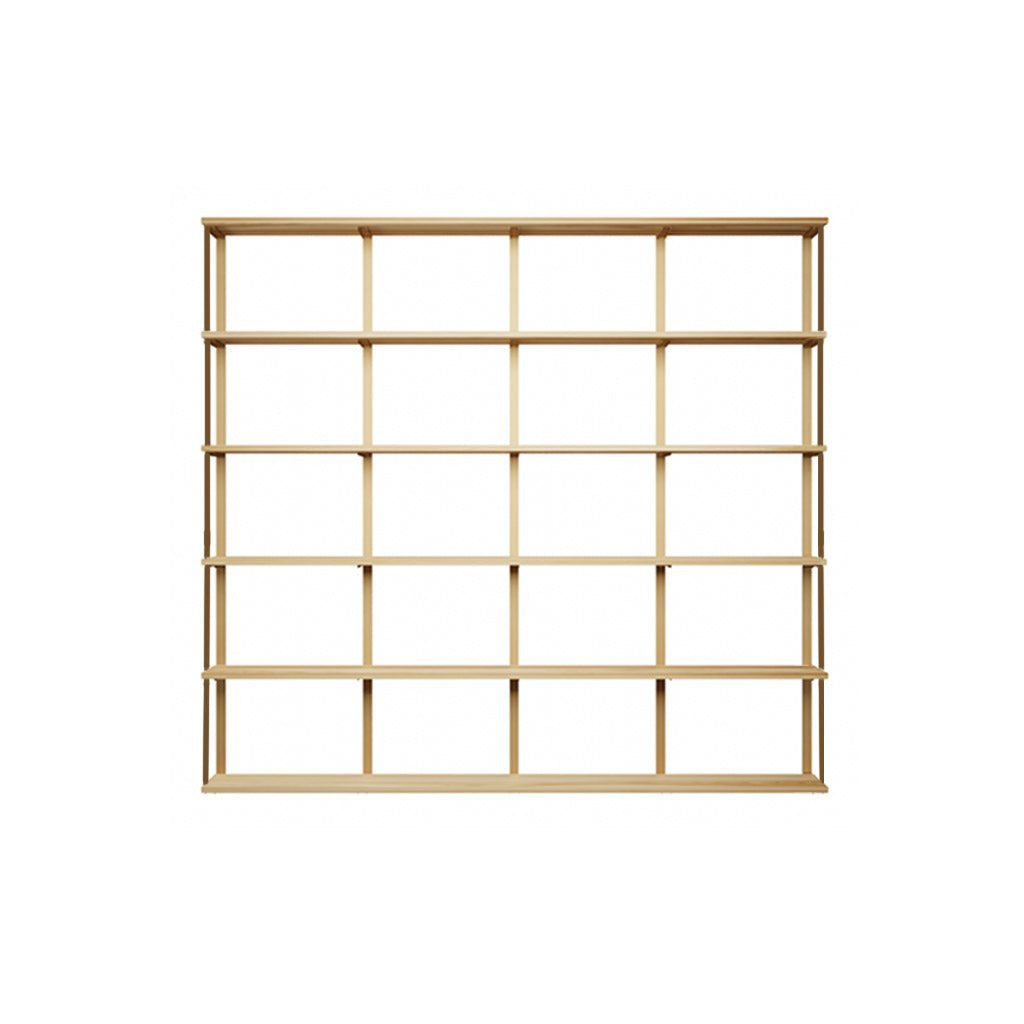 large 6 tier bookshelves with bookend brackets. 96"L x 89.5" by Vault Furniture