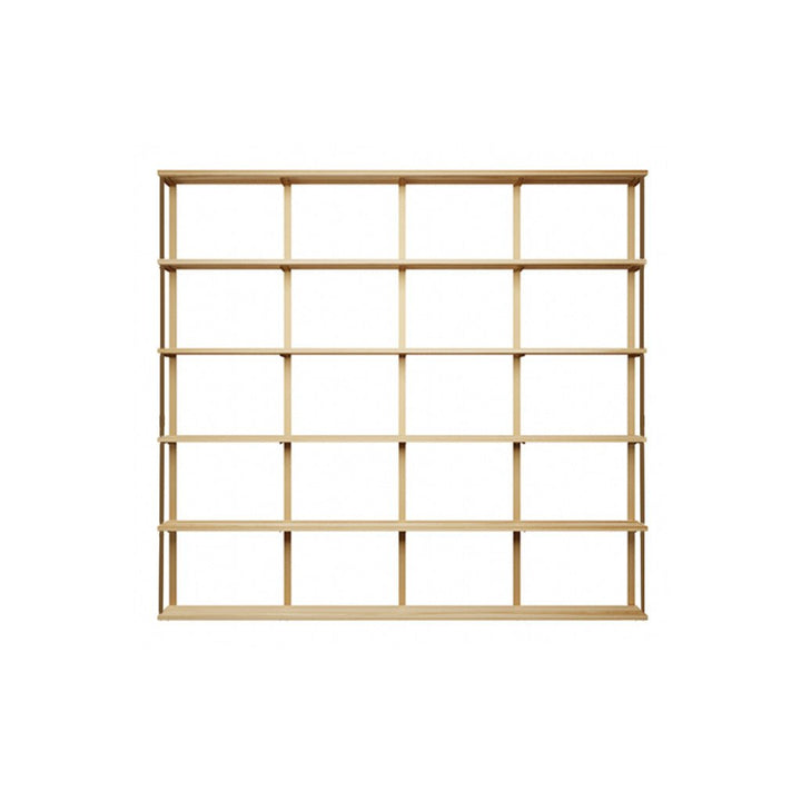 large 6 tier bookshelves with bookend brackets. 96"L x 89.5" by Vault Furniture