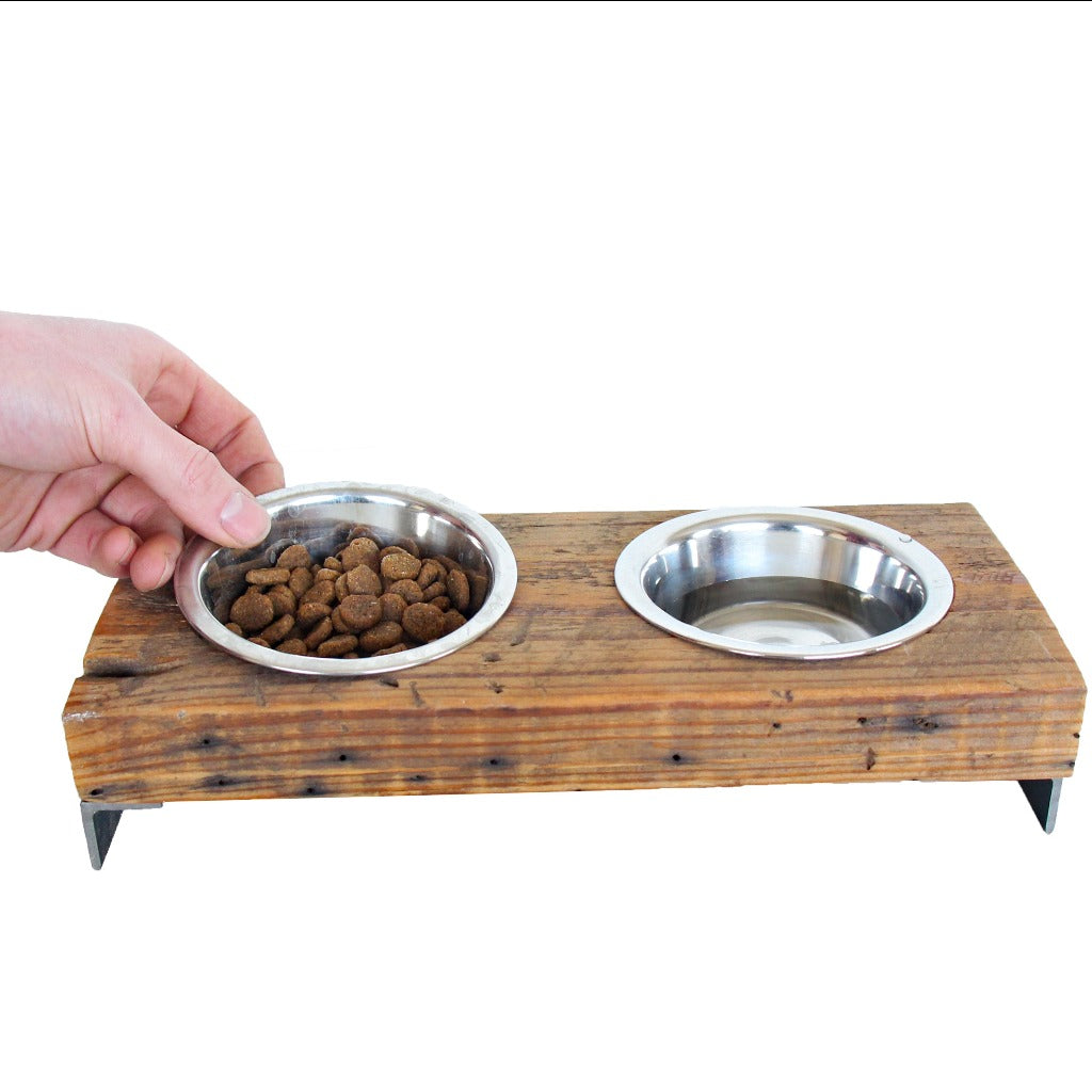 Elevated Dog Feeder Raised Dog Bowls Mid Century Modern Pet Bowls Cat Bowls  Dog Bowls Small Pet Bowl Stand Wood Personalized Pet 