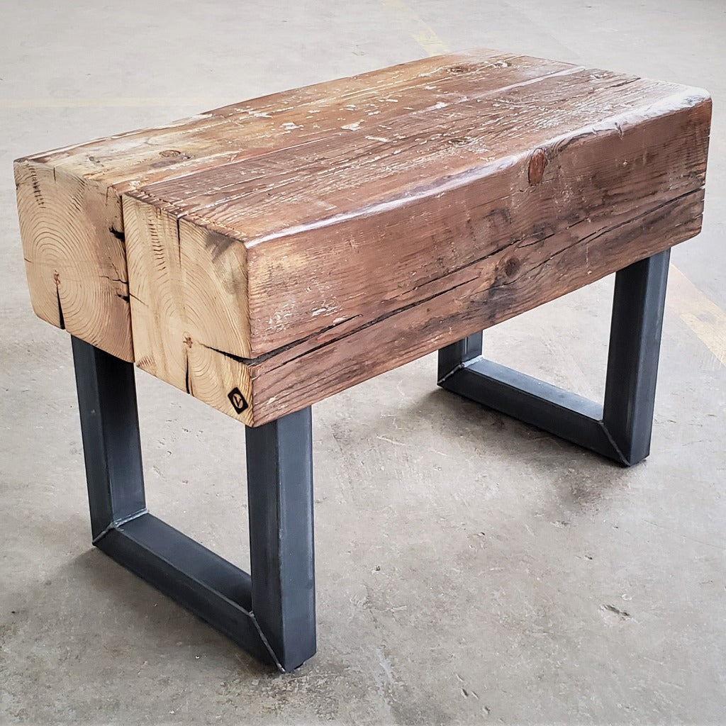 Entrance bench, Reclaimed wood bench