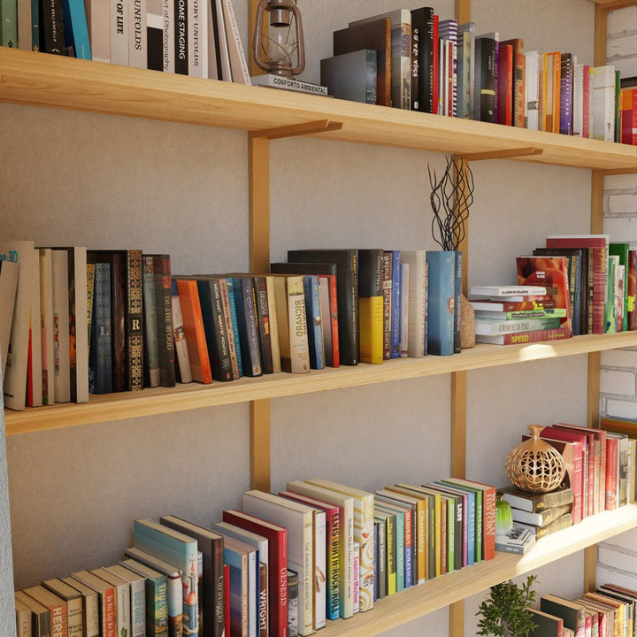 Wall Mounted Shelving: 6 Shelf Unit 89.5"H