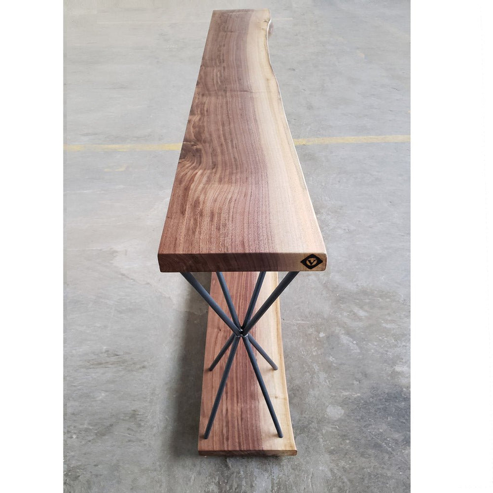 natural edge black walnut table by Vault Furniture