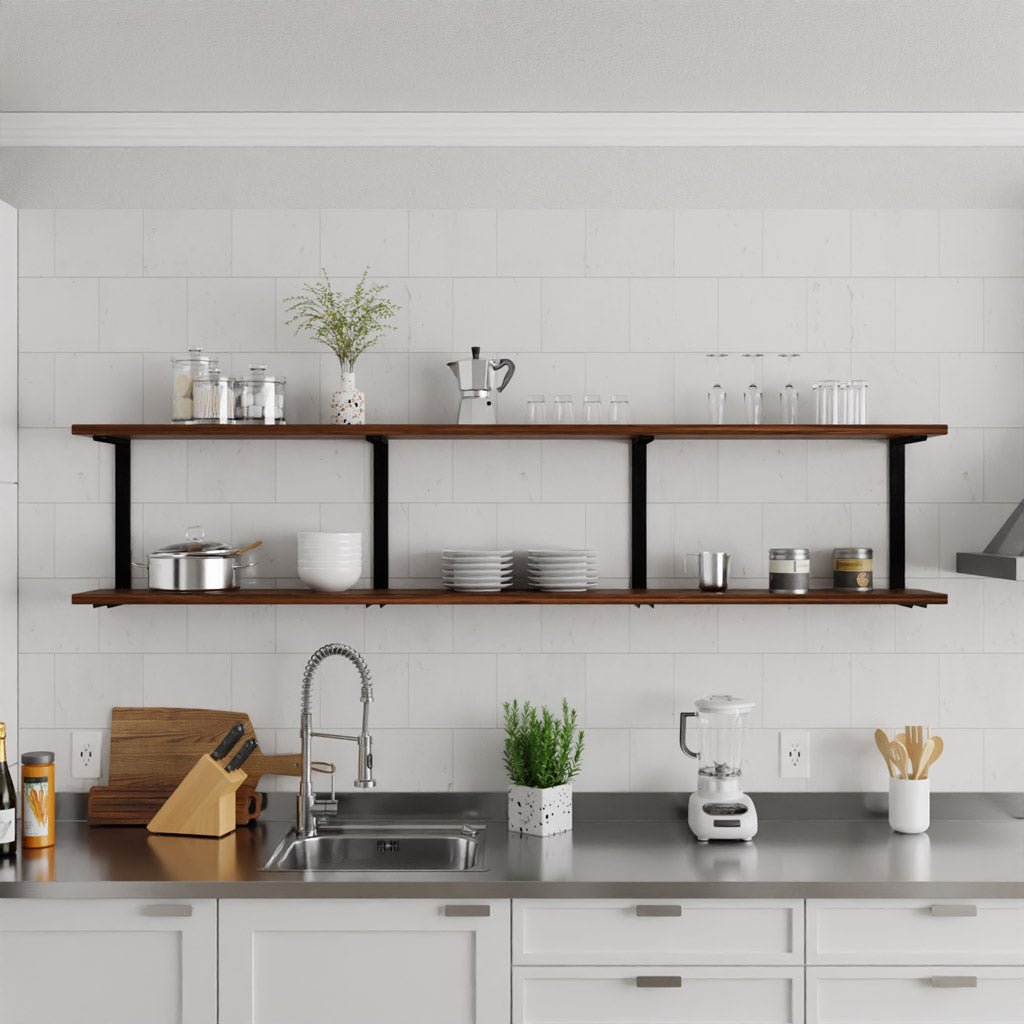 Wall Mounted Shelving: 2 Shelf Unit 19.5"H