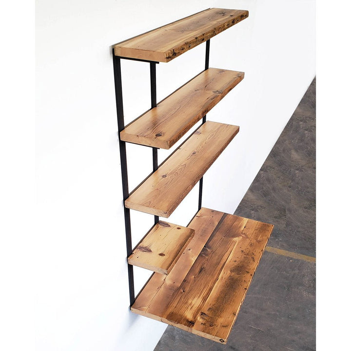 reclaimed wood wall mounted desk in reclaimed pine