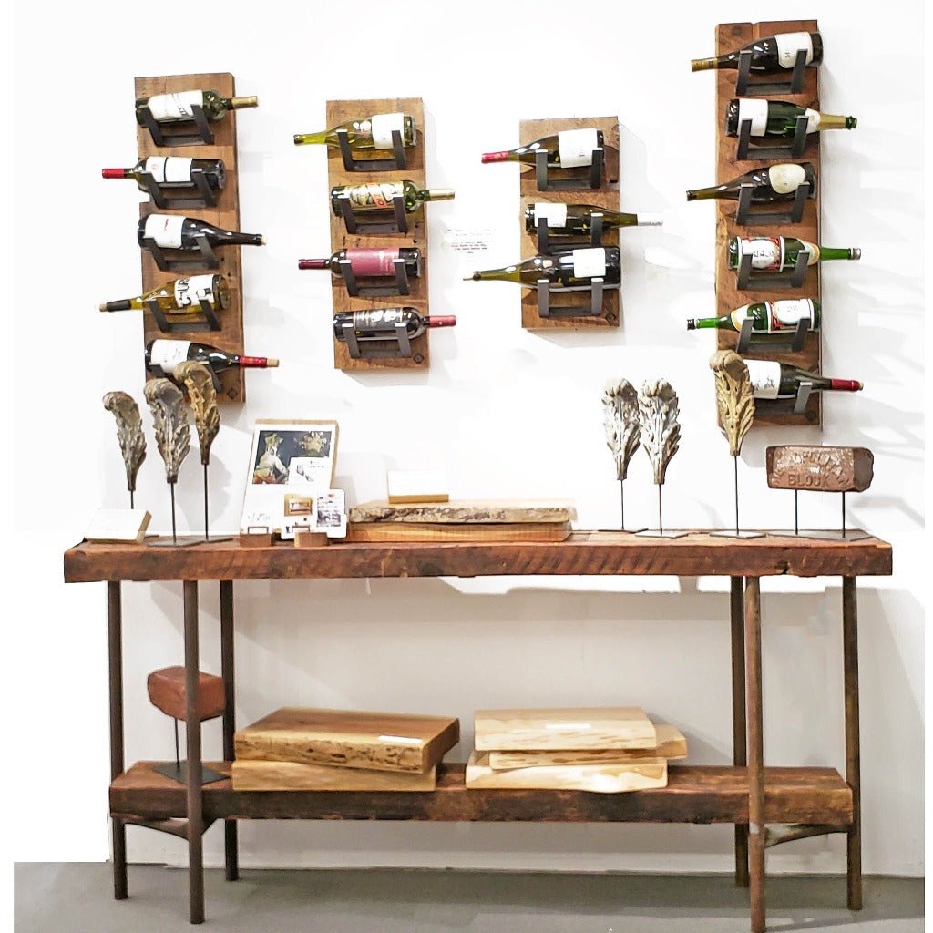 Reclaimed wood wine racks handmade in USA by Vault Furniture