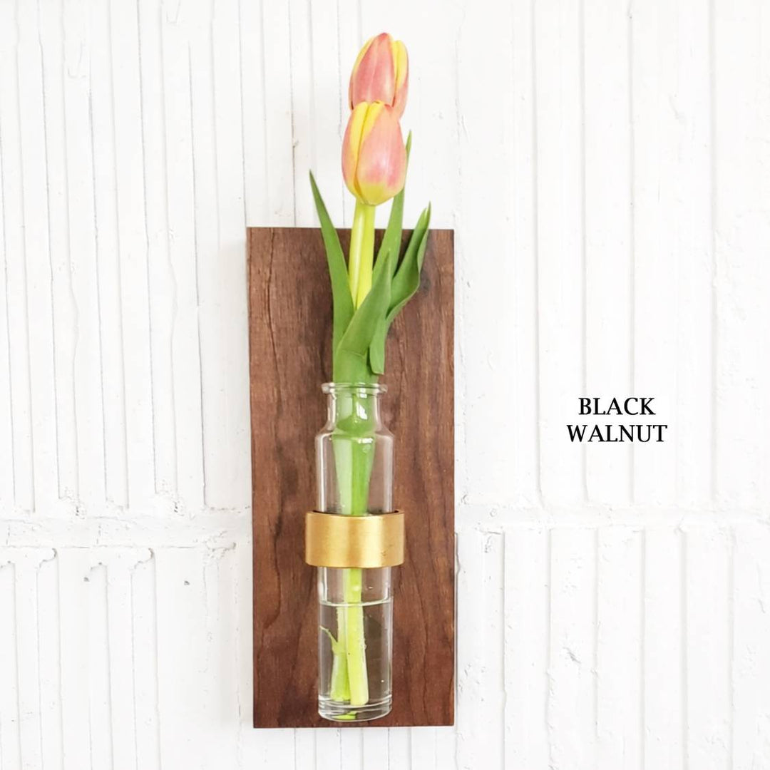 Wooden Wall Vase