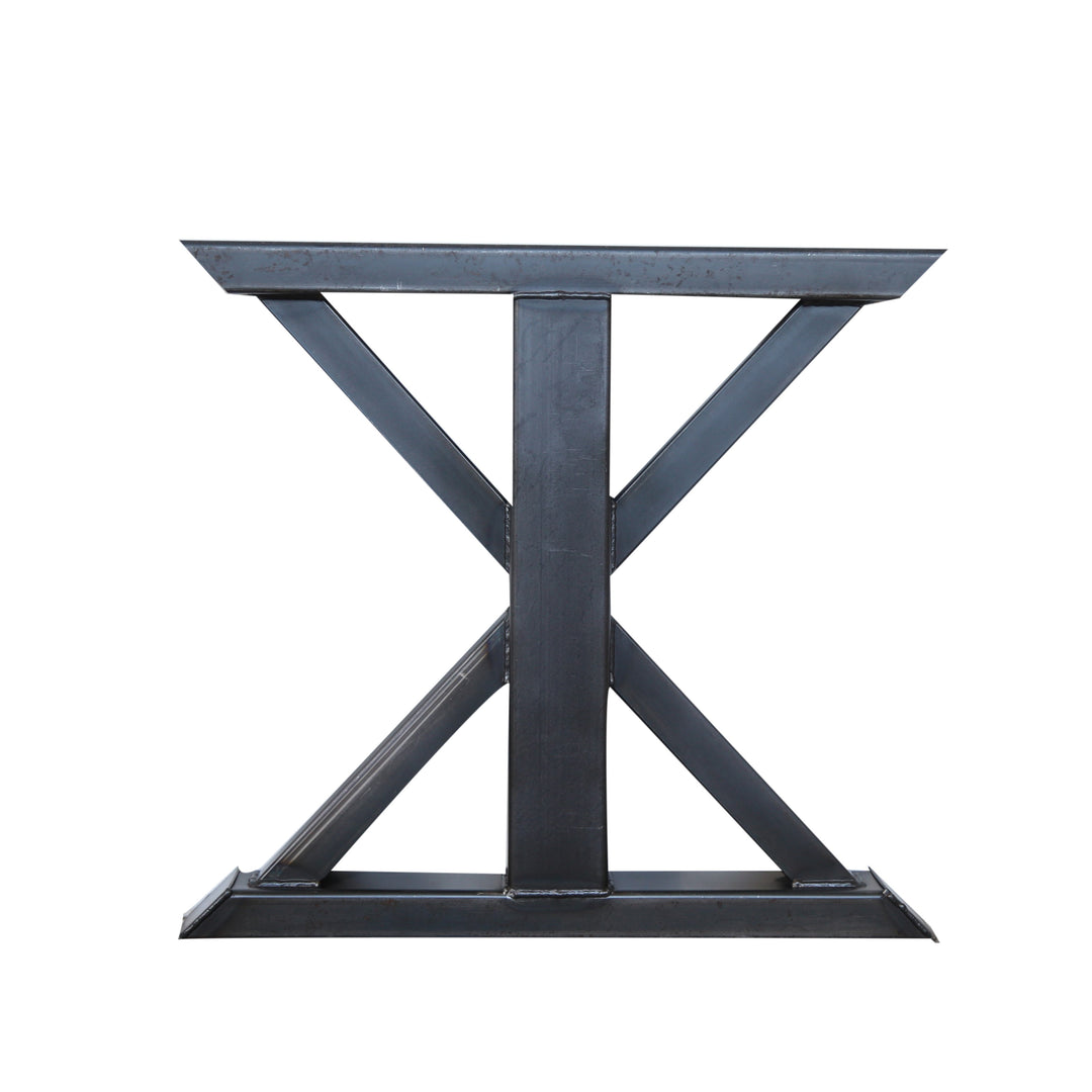 Steel trestle table leg + vault furniture