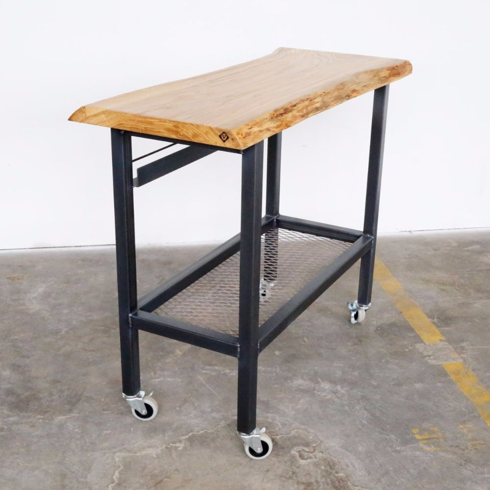 industrial kitchen cart, vault furniture white oak cart