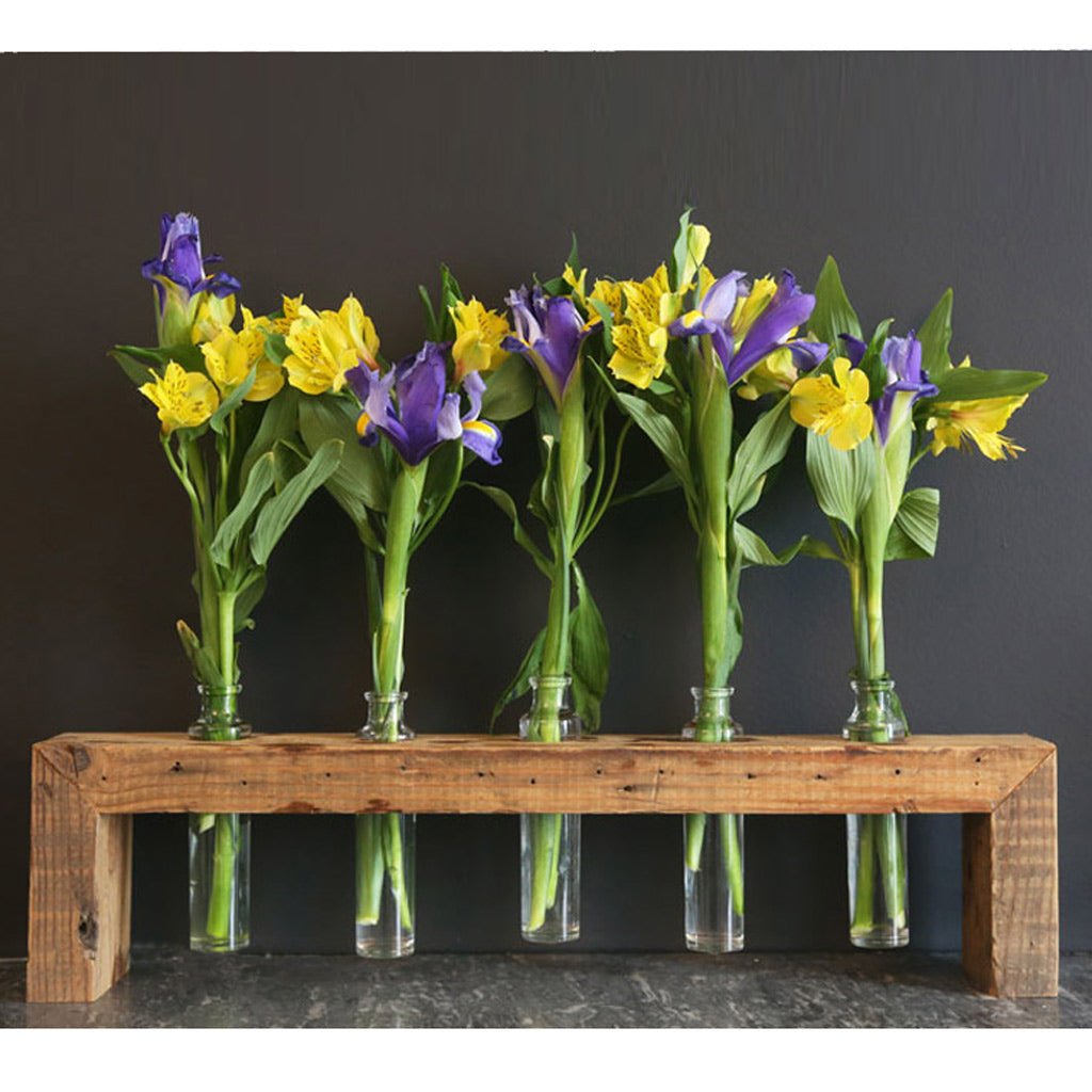 Reclaimed Pine Flower Stand: 2 Vase
