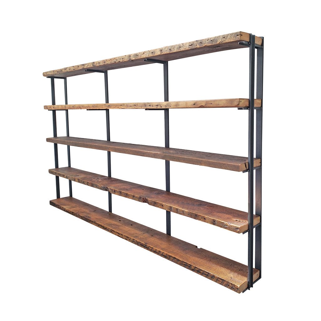 Heavy duty store wall mounted bookshelves