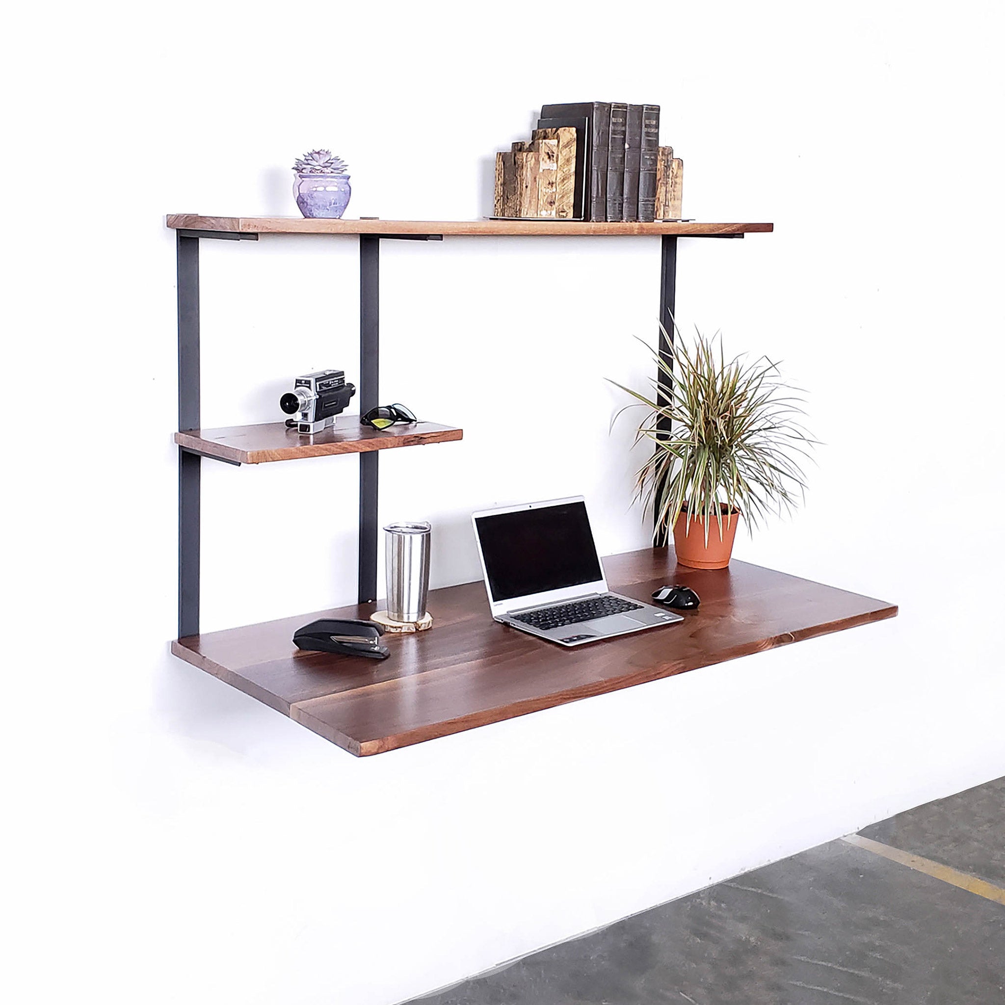 Floating desk with 2025 brackets