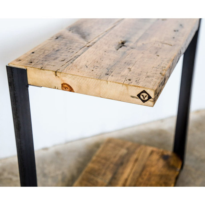 Narrow side table by vault furniture