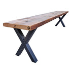 Reclaimed Wood Bench with steel 