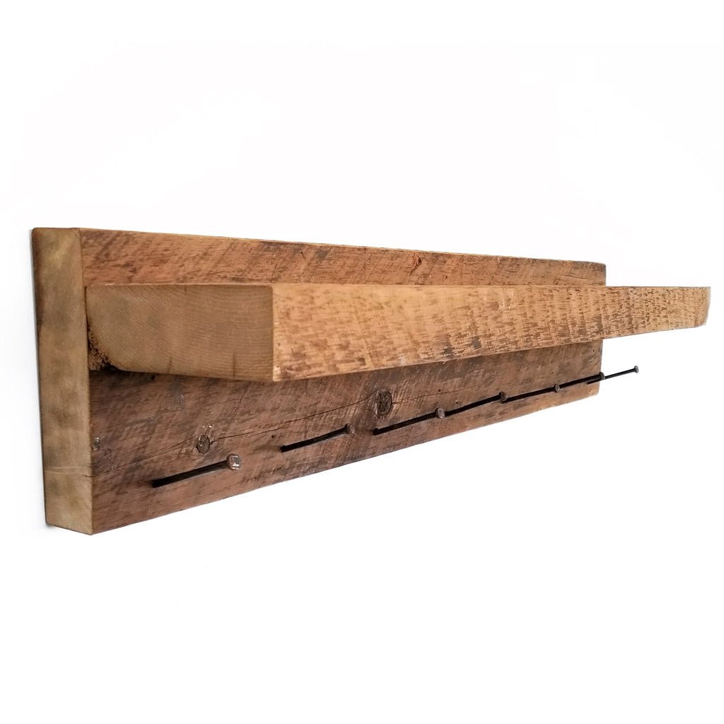 Reclaimed wood , wall mounted coat rack