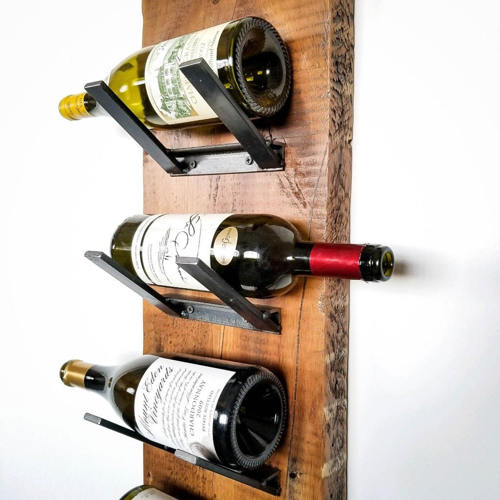 Rustic modern wine display by Vault Furniture