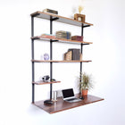 Floating Desk + 4 Shelves