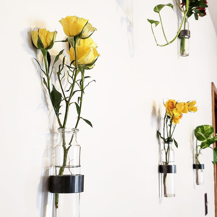 Minimal wall hanging bud vase by Vault Furniture