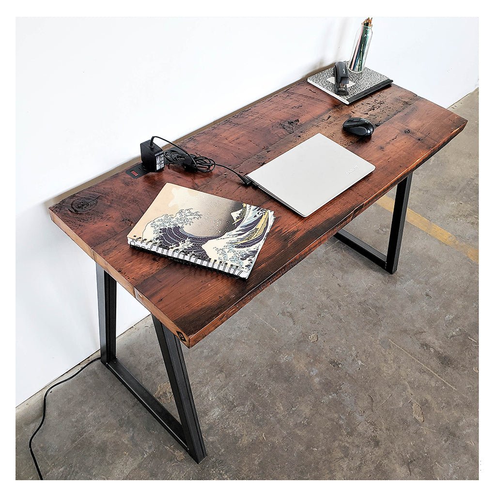 Mid Modern Solid Wood Desk Home Office Desk -  Hong Kong